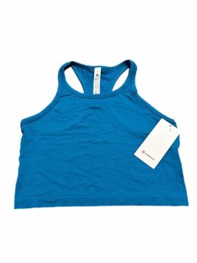 NWT Lululemon Swiftly Tech Cropped Racerback Tank Top 2.0 (Hawaiian Blue)Size 12